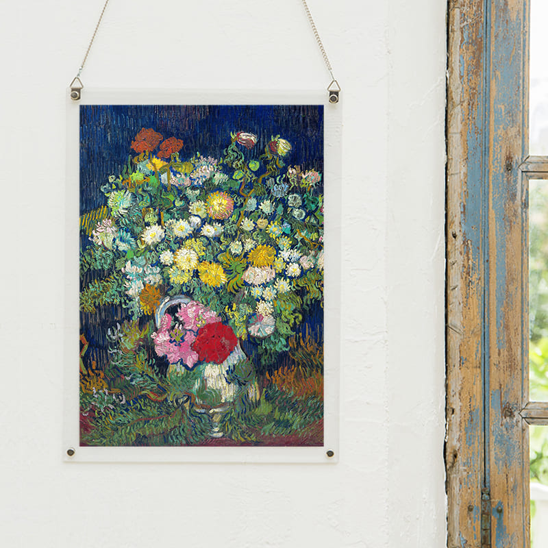 「花瓶の菊と野の花々（フィンセント・ファン・ゴッホ）」パズルをインテリアとして飾る