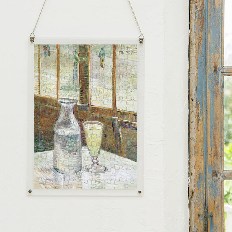 「アブサンが置かれたカフェテーブル（フィンセント・ファン・ゴッホ）」パズルをインテリアとして飾る