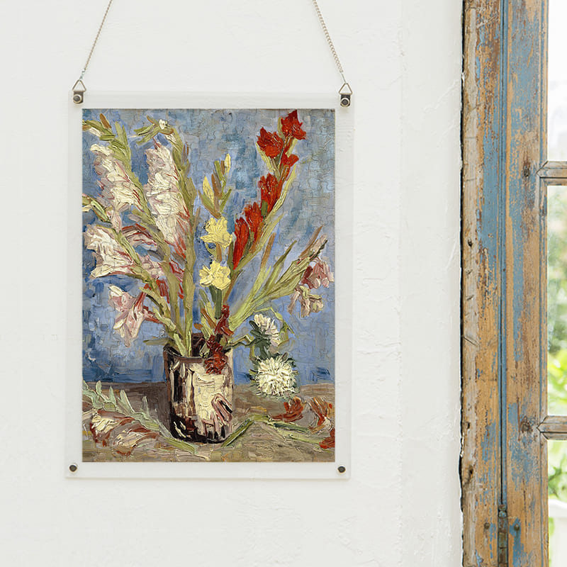 「グラジオラスとエゾキクを生けた花瓶（フィンセント・ファン・ゴッホ）」パズルをインテリアとして飾る