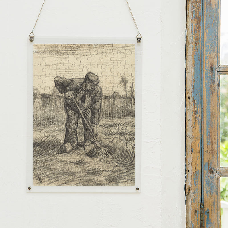 「ジャガイモ収穫（フィンセント・ファン・ゴッホ）」パズルをインテリアとして飾る
