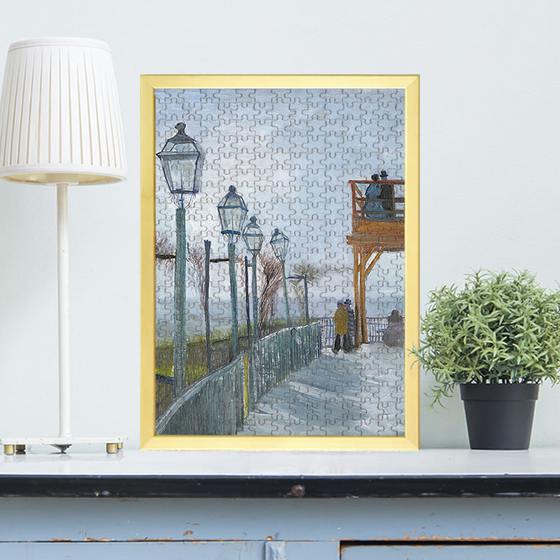 モンマルトルのムーラン・ド・ブルートフィンのテラスと展望台（フィンセント・ファン・ゴッホ）