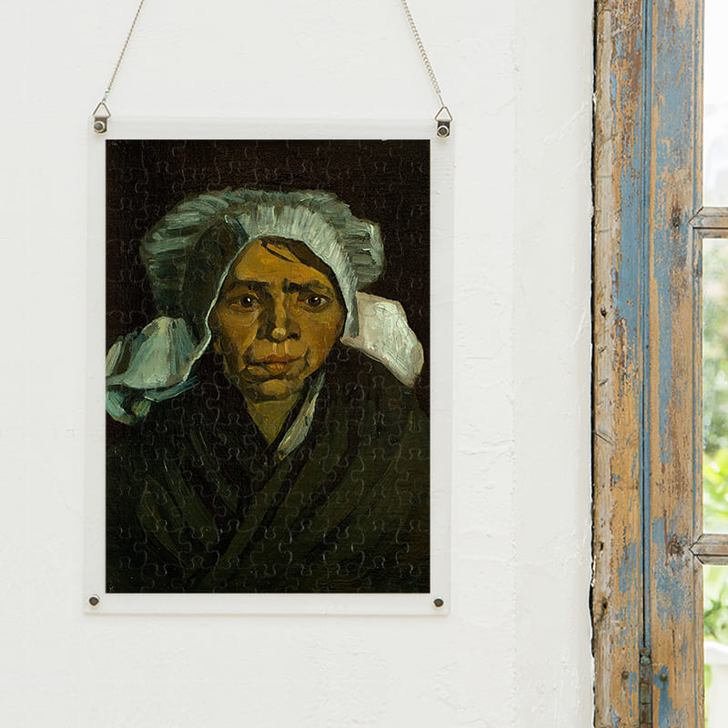 「農民の女の頭部（フィンセント・ファン・ゴッホ）」パズルをインテリアとして飾る