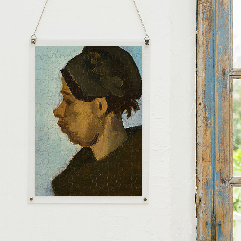 「農民の頭（フィンセント・ファン・ゴッホ）」パズルをインテリアとして飾る