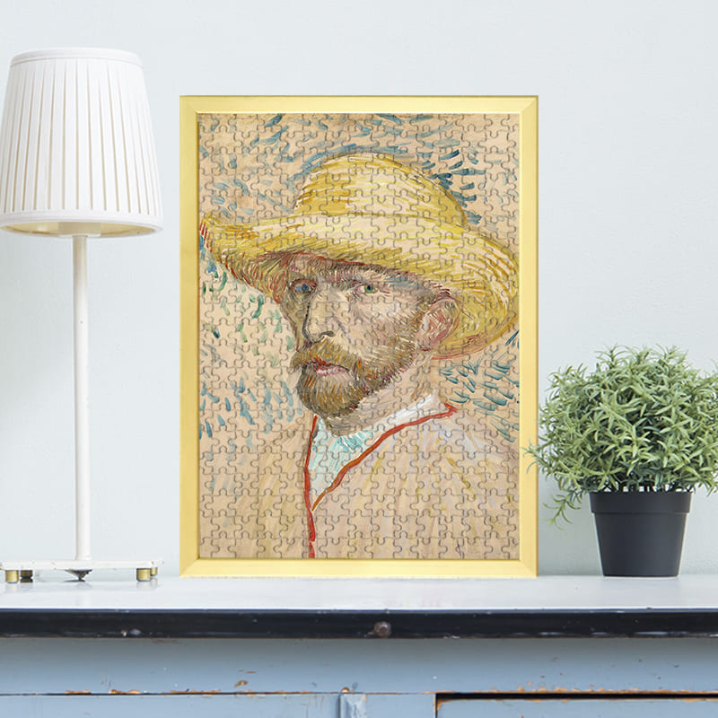 麦わら帽子をかぶった自画像（1887年夏）（フィンセント・ファン・ゴッホ）