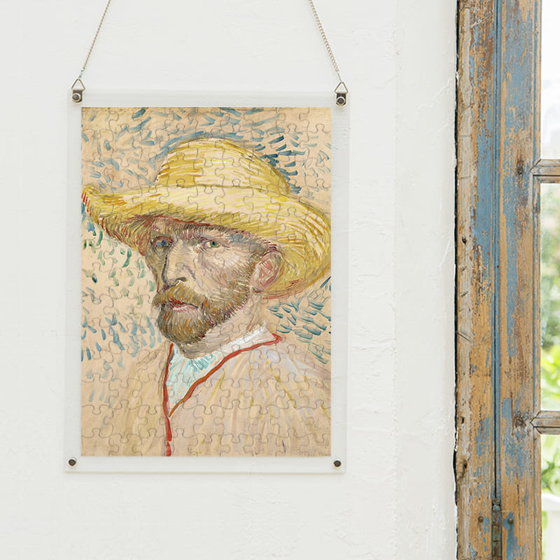 「麦わら帽子をかぶった自画像（1887年夏）（フィンセント・ファン・ゴッホ）」パズルをインテリアとして飾る