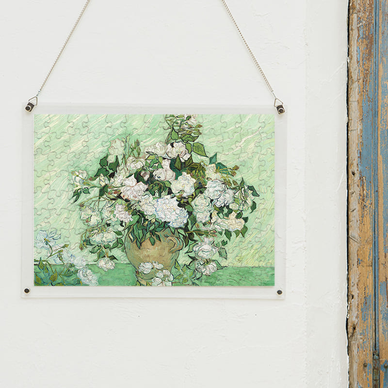 「バラ（フィンセント・ファン・ゴッホ）」パズルをインテリアとして飾る