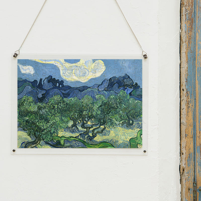 「オリーブの林（フィンセント・ファン・ゴッホ）」パズルをインテリアとして飾る