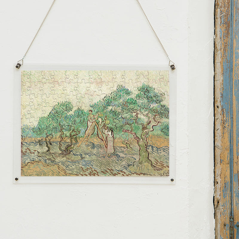 「オリーブ摘み（フィンセント・ファン・ゴッホ）」パズルをインテリアとして飾る
