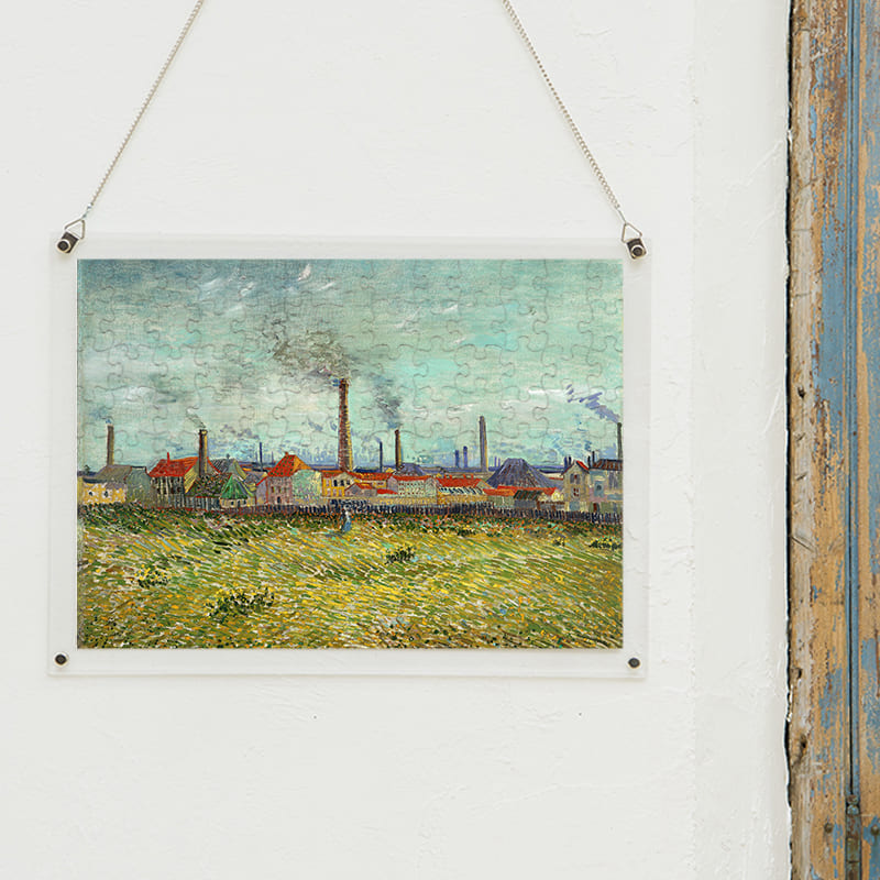 「クリシーの工場（フィンセント・ファン・ゴッホ）」パズルをインテリアとして飾る