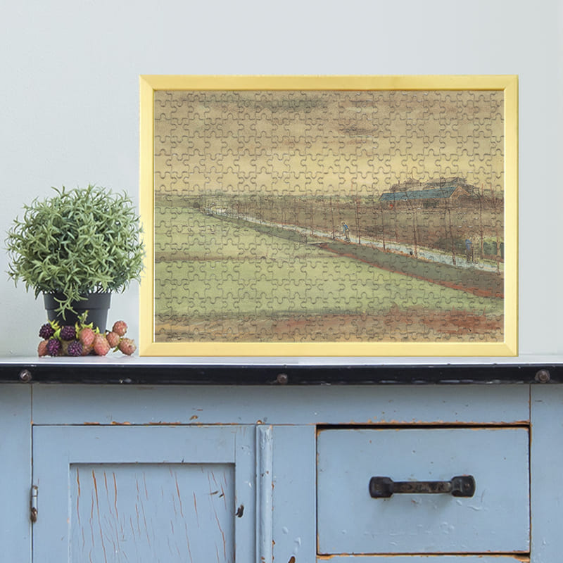 レイスウェイク近くの草地とスケンク通り（フィンセント・ファン・ゴッホ）