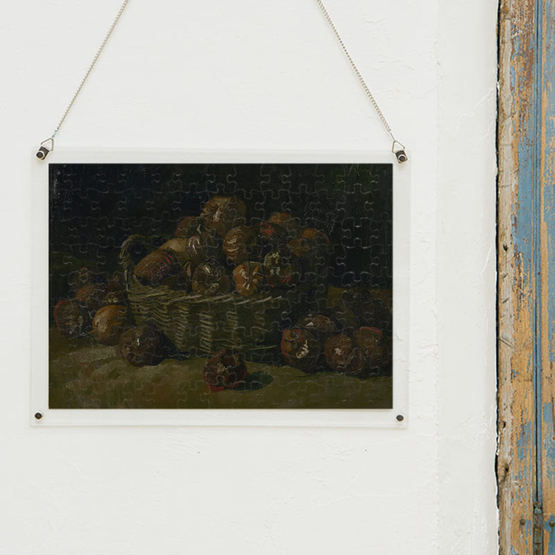 「リンゴの入ったカゴ（フィンセント・ファン・ゴッホ）」パズルをインテリアとして飾る