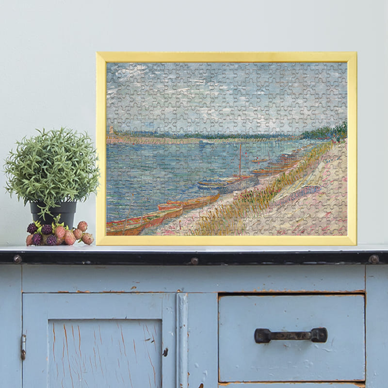 漕ぐ舟のある川の眺め（フィンセント・ファン・ゴッホ）