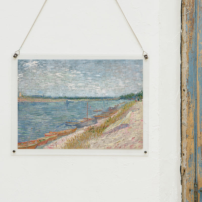 「漕ぐ舟のある川の眺め（フィンセント・ファン・ゴッホ）」パズルをインテリアとして飾る