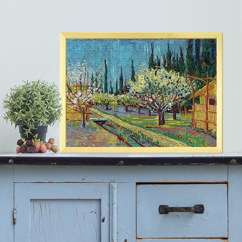 糸杉に囲まれた果樹園（フィンセント・ファン・ゴッホ）