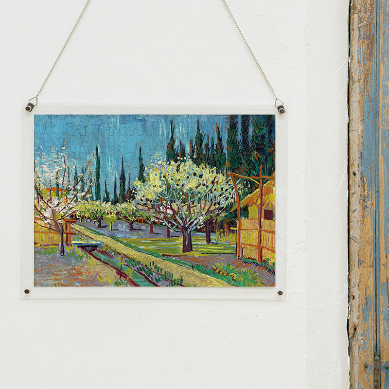 「糸杉に囲まれた果樹園（フィンセント・ファン・ゴッホ）」パズルをインテリアとして飾る