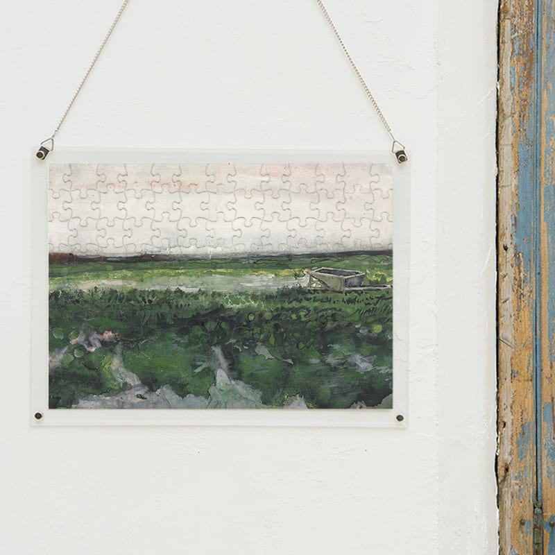 「手押し車のある風景（フィンセント・ファン・ゴッホ）」パズルをインテリアとして飾る