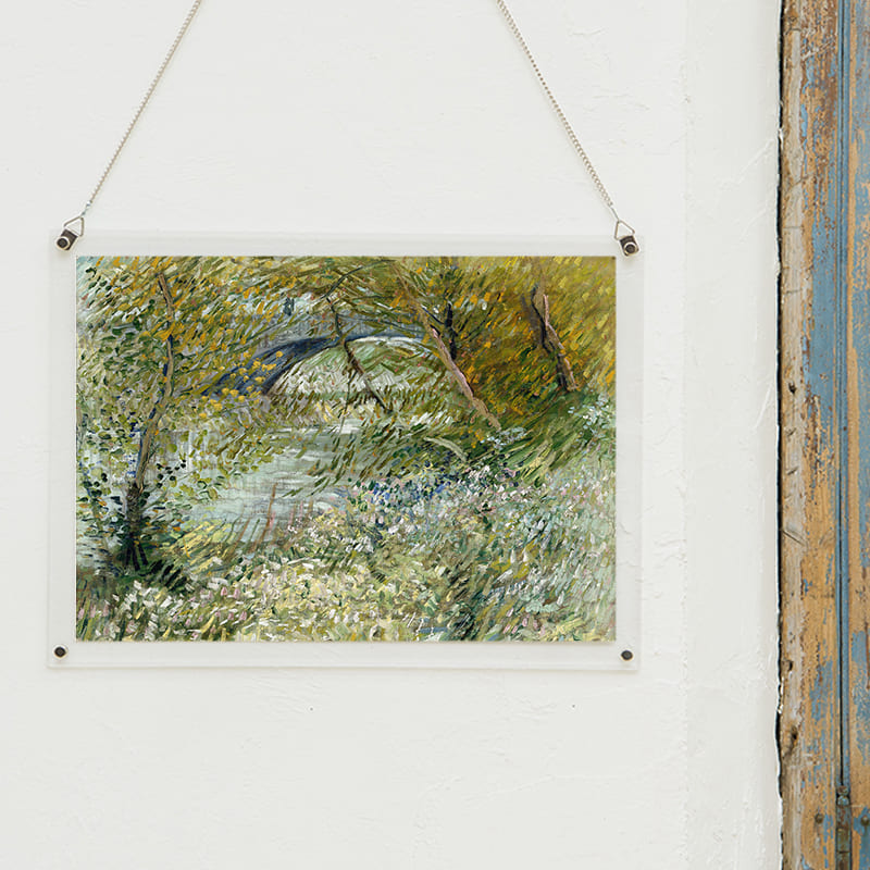 「春のセーヌ川の川岸とクリシー橋（フィンセント・ファン・ゴッホ）」パズルをインテリアとして飾る