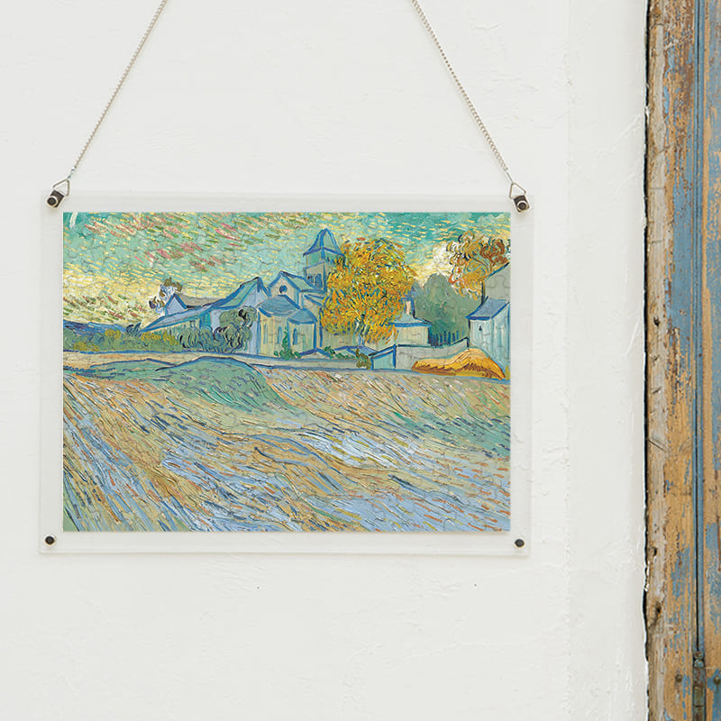 「精神病院とサン＝ポール・ド・モーソール礼拝堂の眺め（フィンセント・ファン・ゴッホ）」パズルをインテリアとして飾る