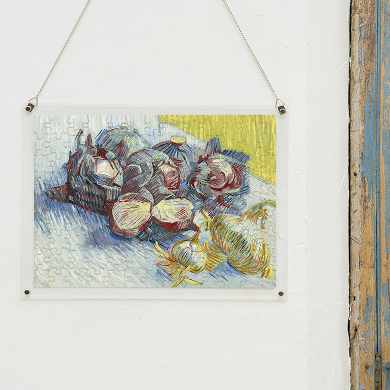 「赤キャベツと玉ねぎ（フィンセント・ファン・ゴッホ）」パズルをインテリアとして飾る