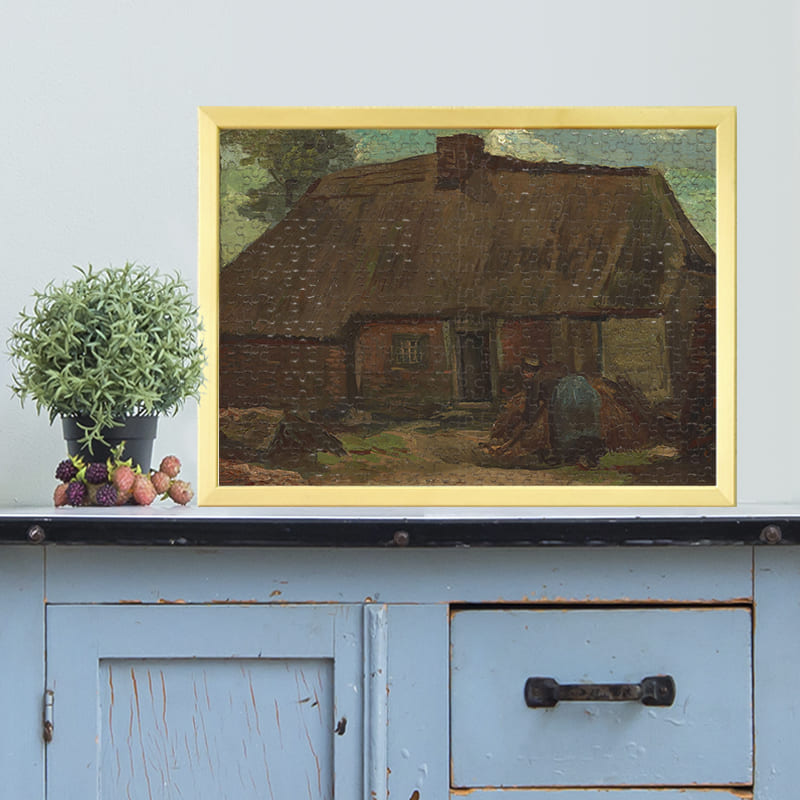 鋤仕事をする農婦のいる家（フィンセント・ファン・ゴッホ）