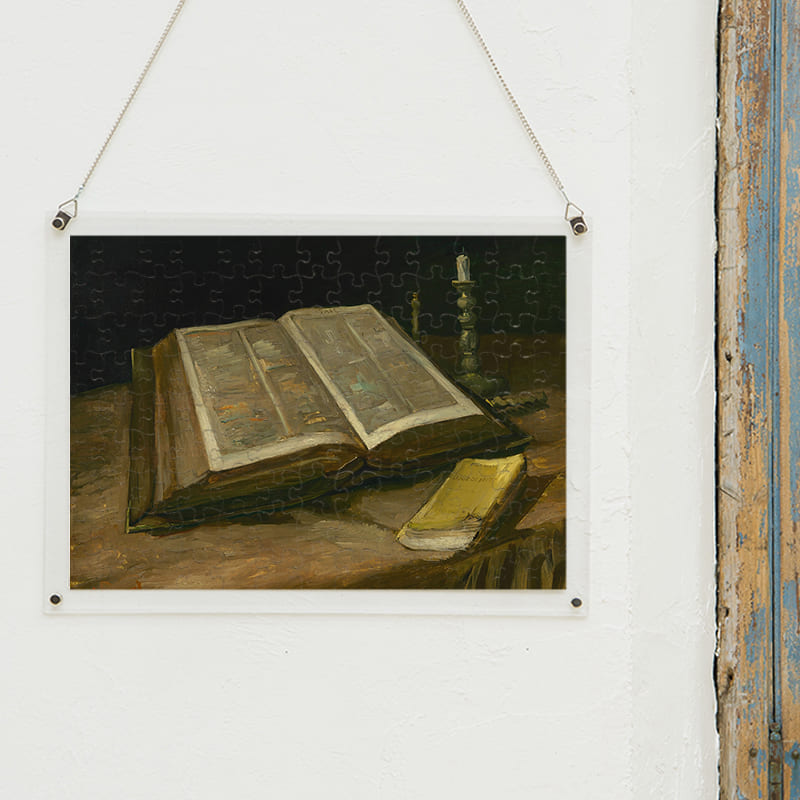 「聖書のある静物画（フィンセント・ファン・ゴッホ）」パズルをインテリアとして飾る