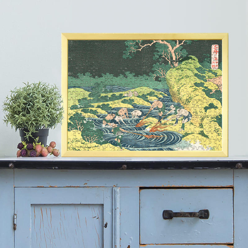 千絵の海 甲州火振（葛飾北斎）