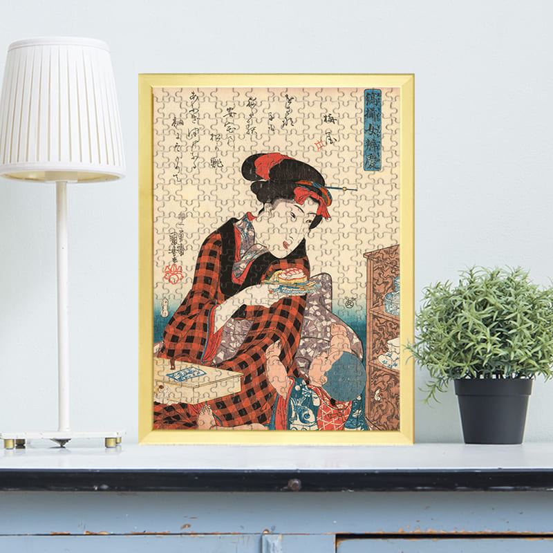 「縞揃女弁慶 安宅の松（歌川国芳）」がジグソーパズルに