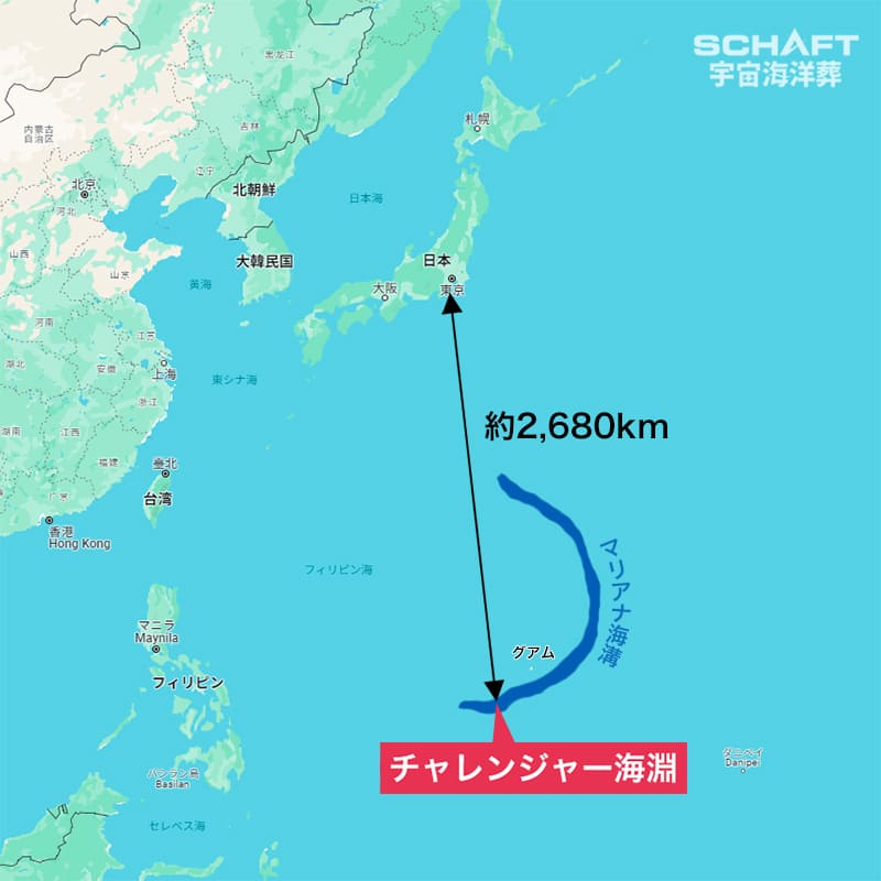 チャレンジャー海淵の場所