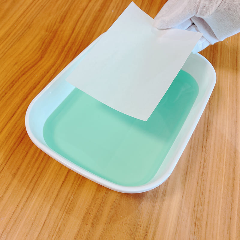 故人様宛てのお手紙、水につける前