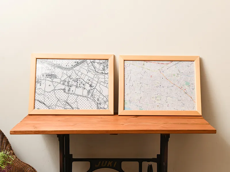 現実世界の「地図」を使った今昔パズル