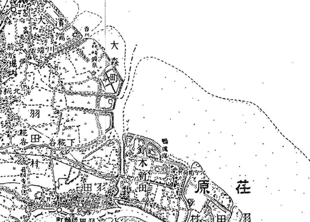 羽田空港　約100年前の地図
