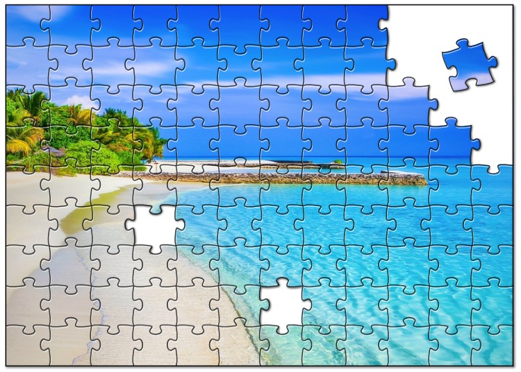 美しい海岸のパズル