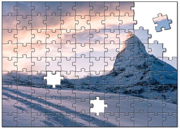 マッターホルンの写真でオリジナルジグソーパズル