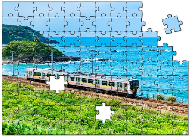 好きな電車の写真パズル