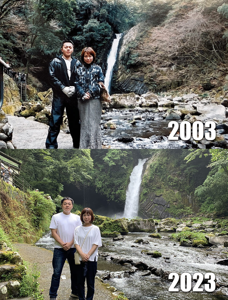 20年前と同じ場所、同じ角度で撮影