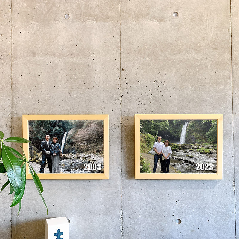 昔と今の写真を２枚のオリジナルパズルに