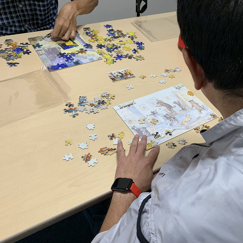 パズル脳トレ検定　受検者の様子