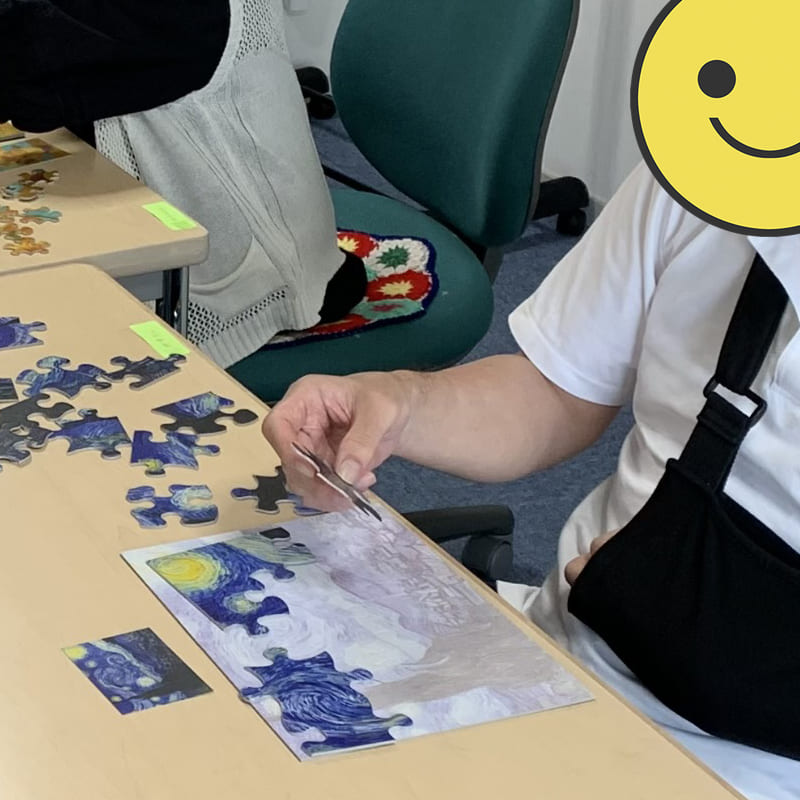 パズル脳トレ検定　受検者の様子